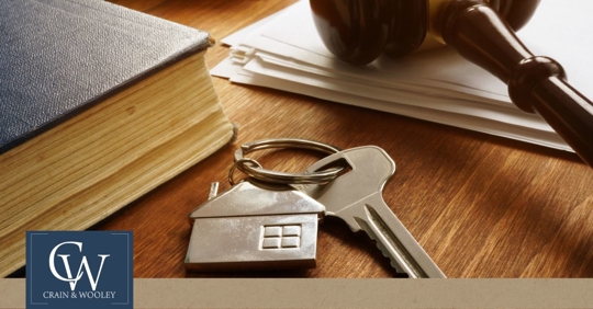 key chain of house on table